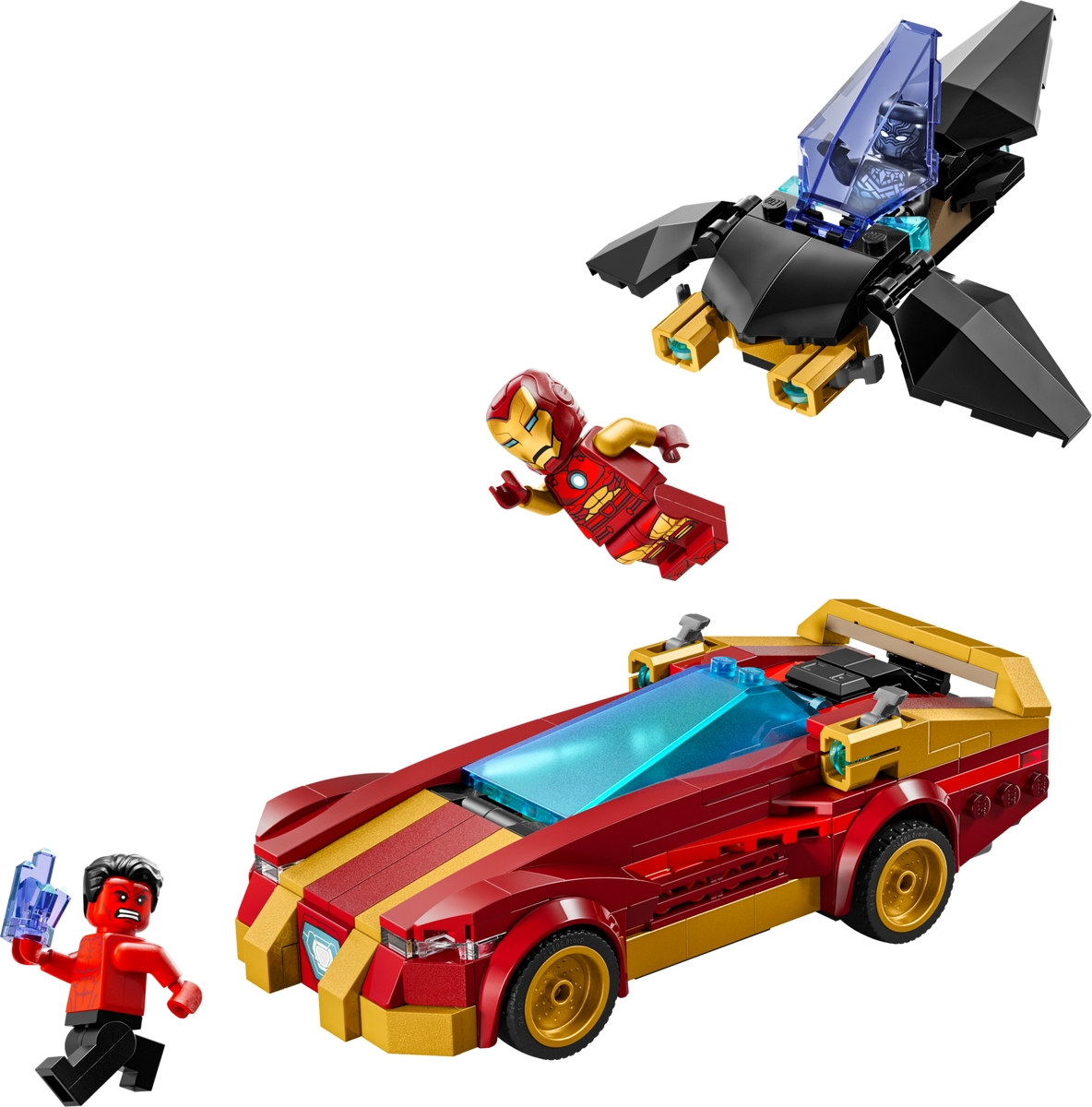 iron man car black panther vs red hulk 76310